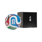 ADIDAS TRIONDA LEAGUE BOX BALL - WHITE BLUE/HIRES RED/FLASH LIME