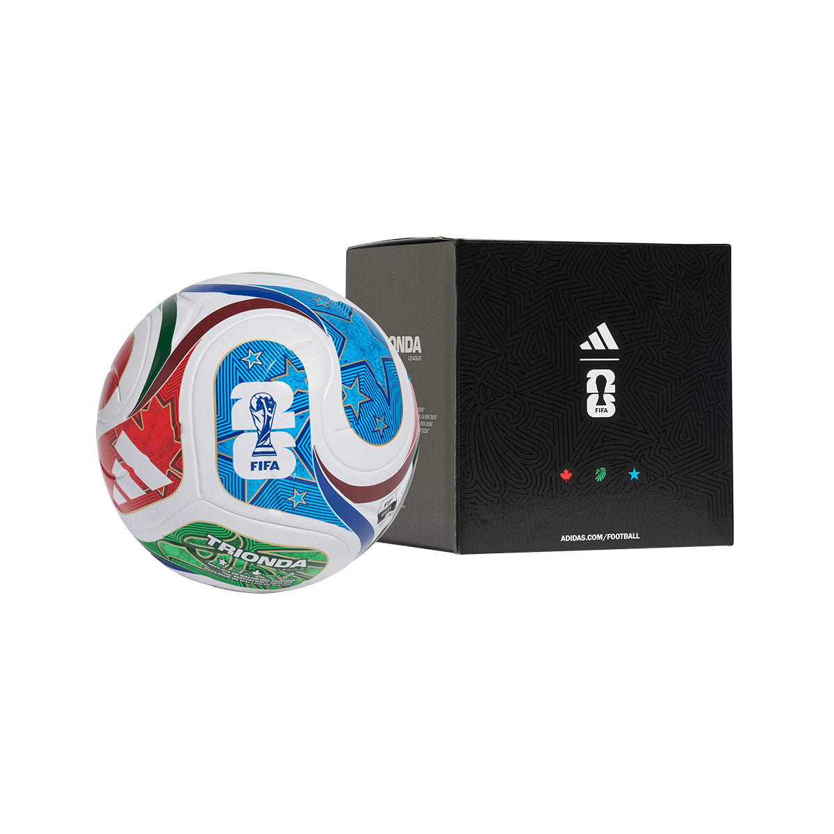 ADIDAS TRIONDA LEAGUE BOX BALL - WHITE BLUE/HIRES RED/FLASH LIME