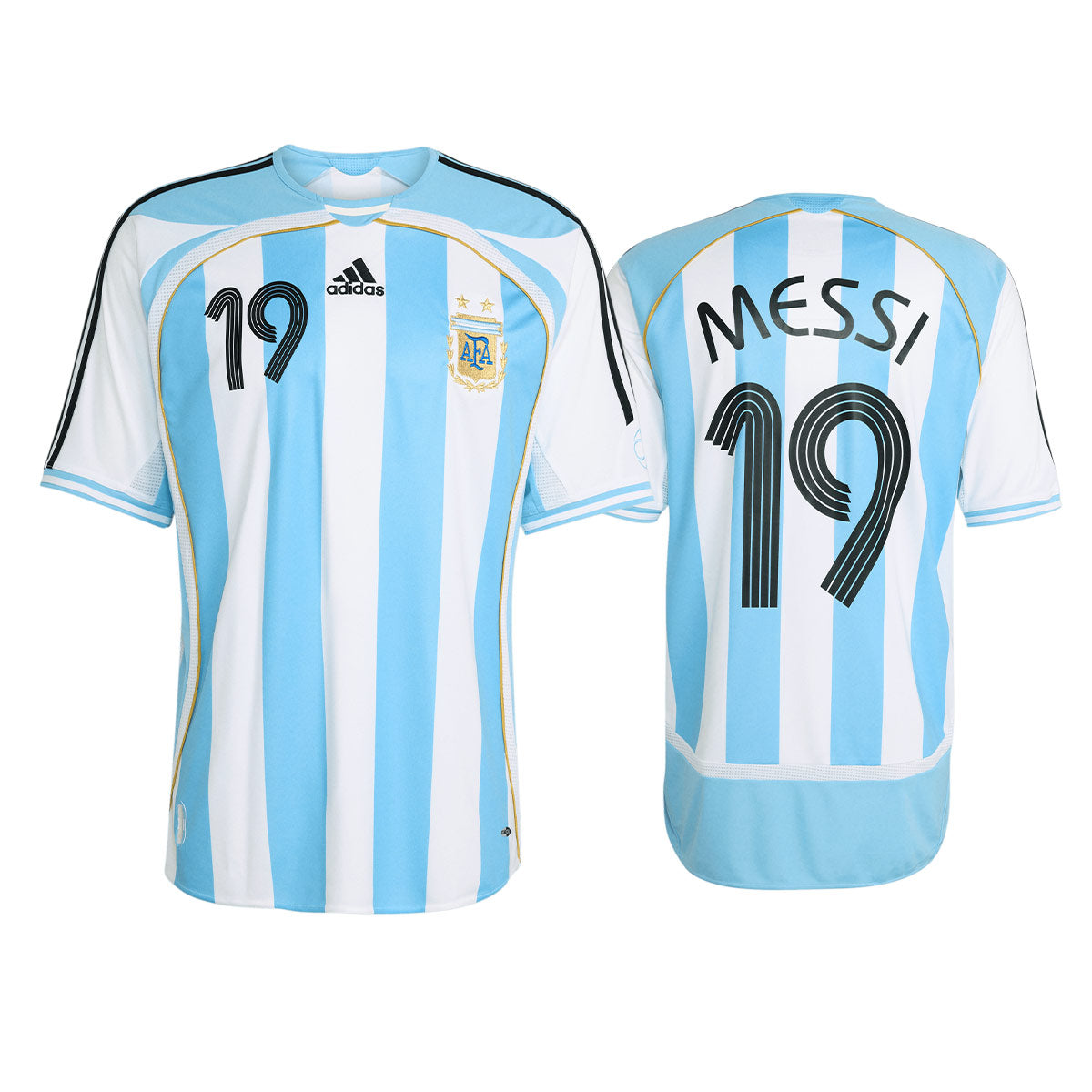 ADIDAS ARGENTINA 2006 HOME JERSEY MESSI 19 WHITE CLEAR BLUE Ari ADIDAS ARGENTINA 2006 HOME JERSEY MESSI 19 WHITE CLEAR BLUE Ari