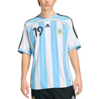ADIDAS ARGENTINA 2006 HOME JERSEY MESSI#19 - WHITE/CLEAR BLUE