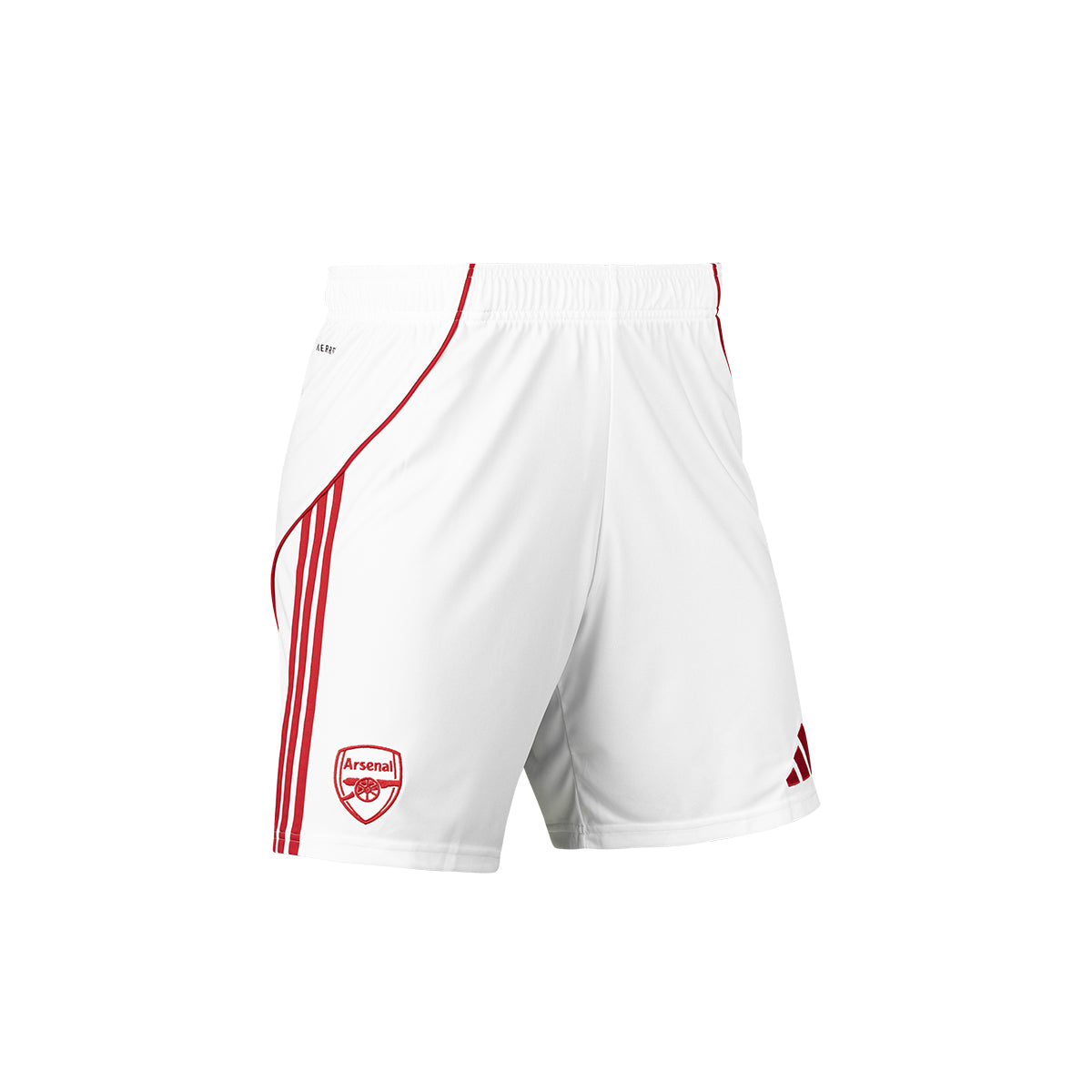 ADIDAS ARSENAL 2025/2026 HOME SHORTS - WHITE/BETTER SCARLET