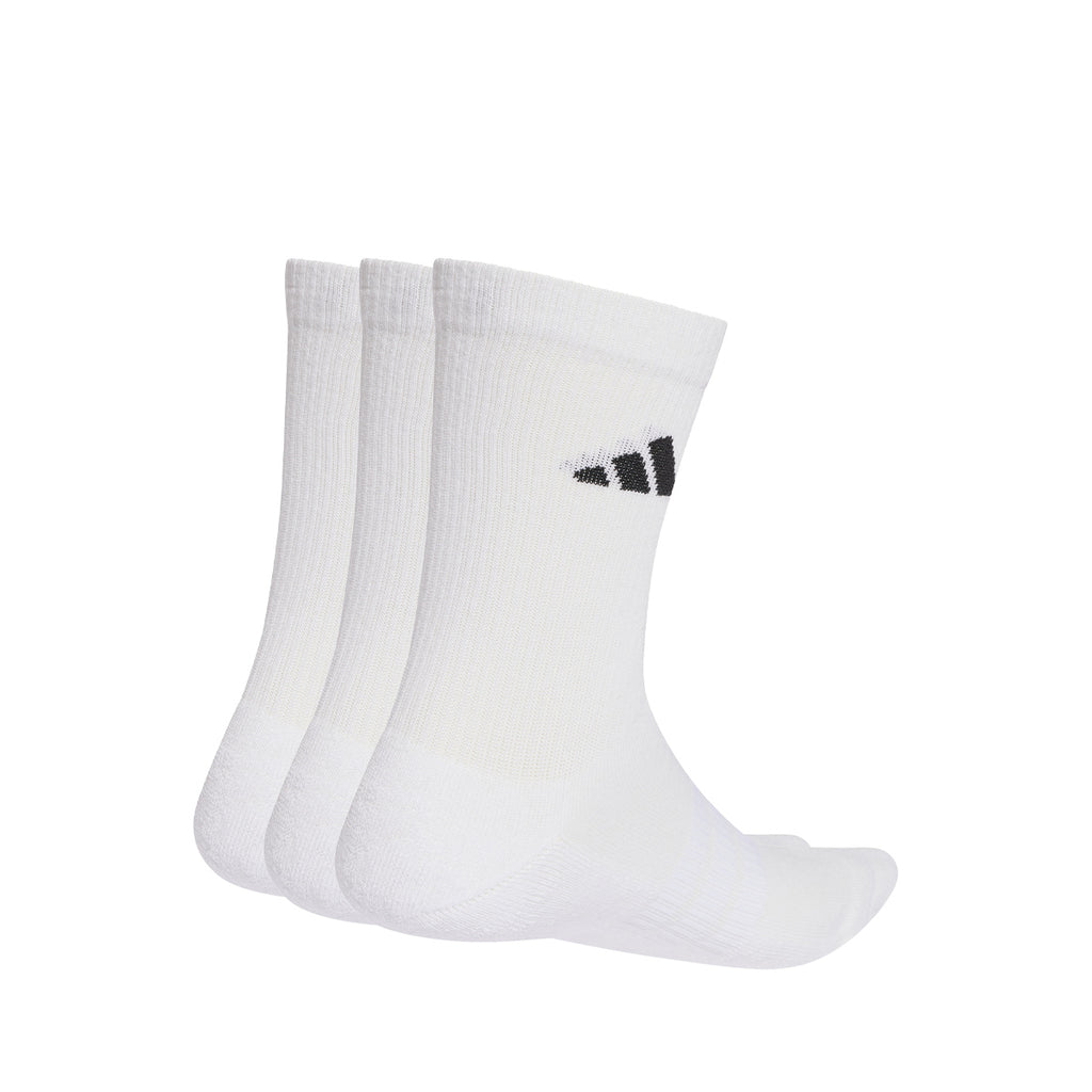 ADIDAS CUSHIONED CREW SOCKS 3 PAIRS - WHITE/WHITE/BLACK