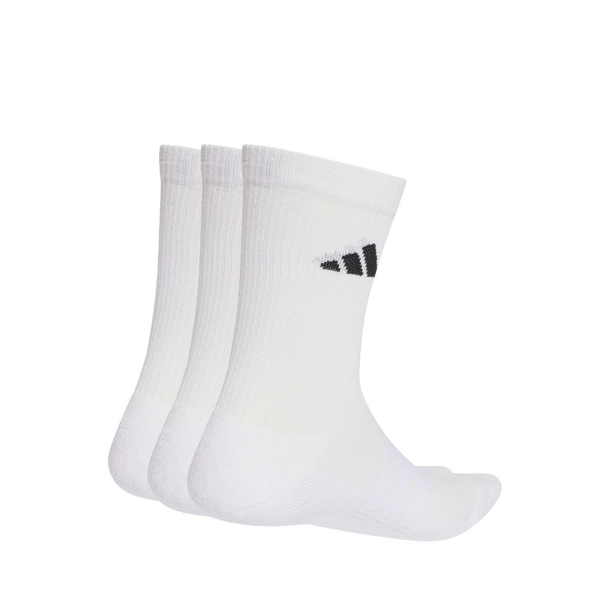 ADIDAS CUSHIONED CREW SOCKS 3 PAIRS - WHITE/WHITE/BLACK