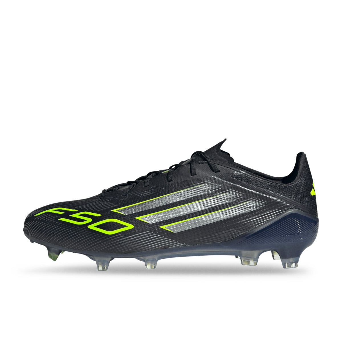ADIDAS F50 ELITE FG - CORE BLACK/IRON MET/LUCID LEMON