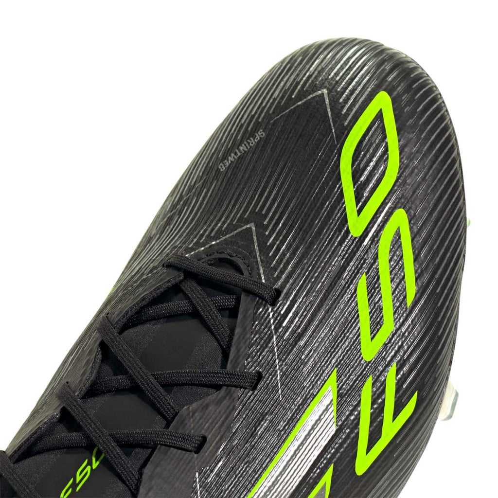 ADIDAS F50 ELITE FG - CORE BLACK/IRON MET/LUCID LEMON