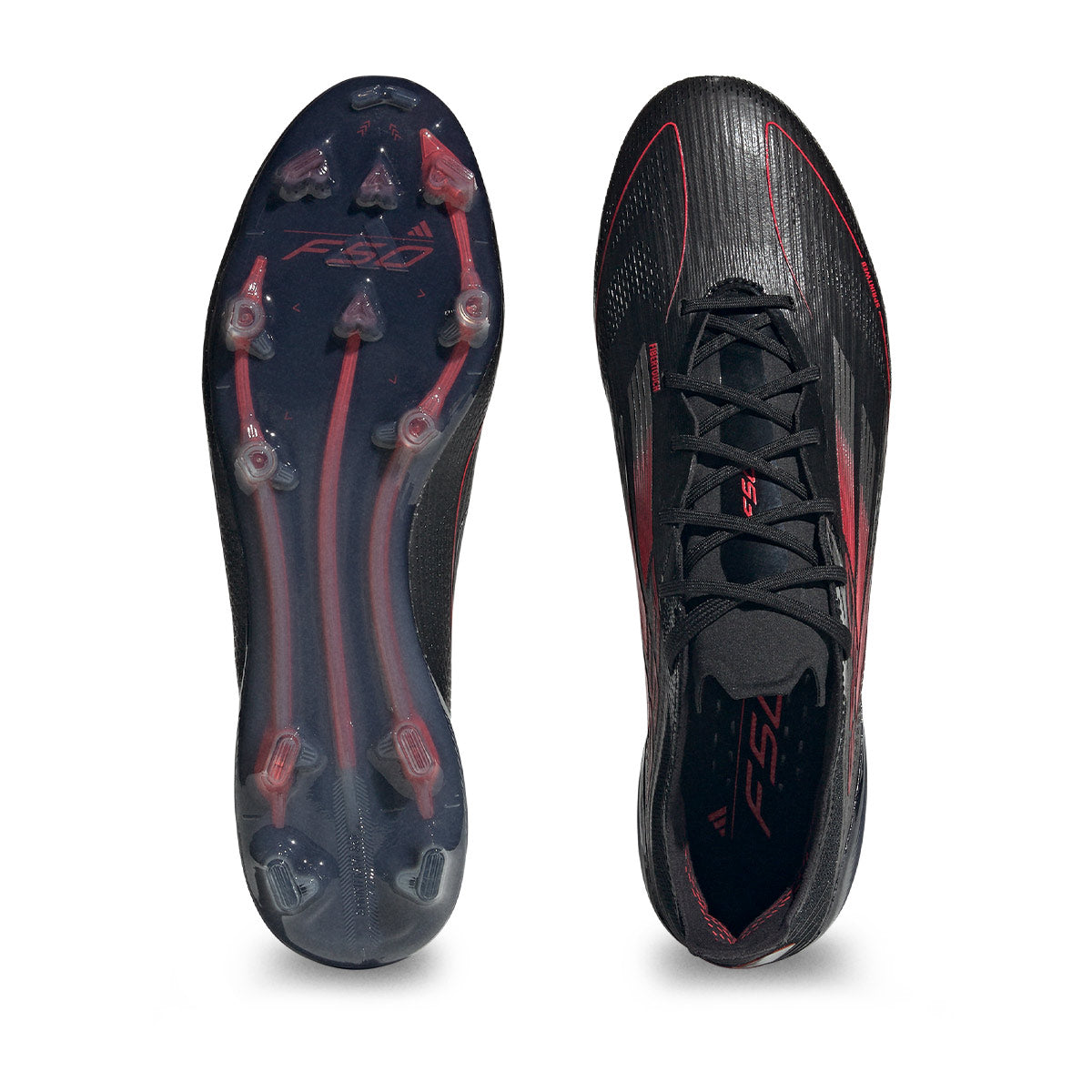 ADIDAS F50 ELITE FG - CORE BLACK/IRON MET/LUCID RED