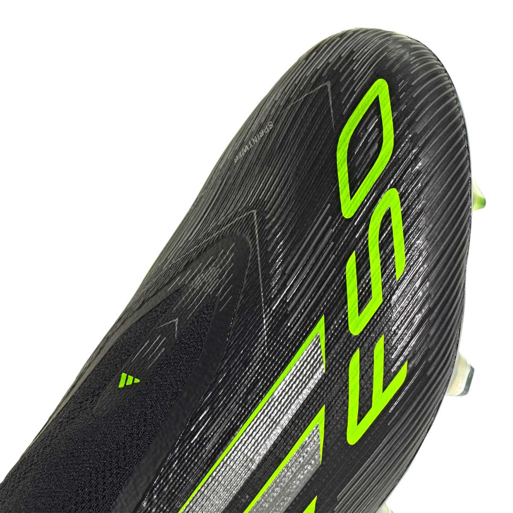 ADIDAS F50 ELITE LACELESS FG - CORE BLACK/IRON MET/LUCID LEMON