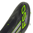 ADIDAS F50 ELITE LACELESS FG - CORE BLACK/IRON MET/LUCID LEMON