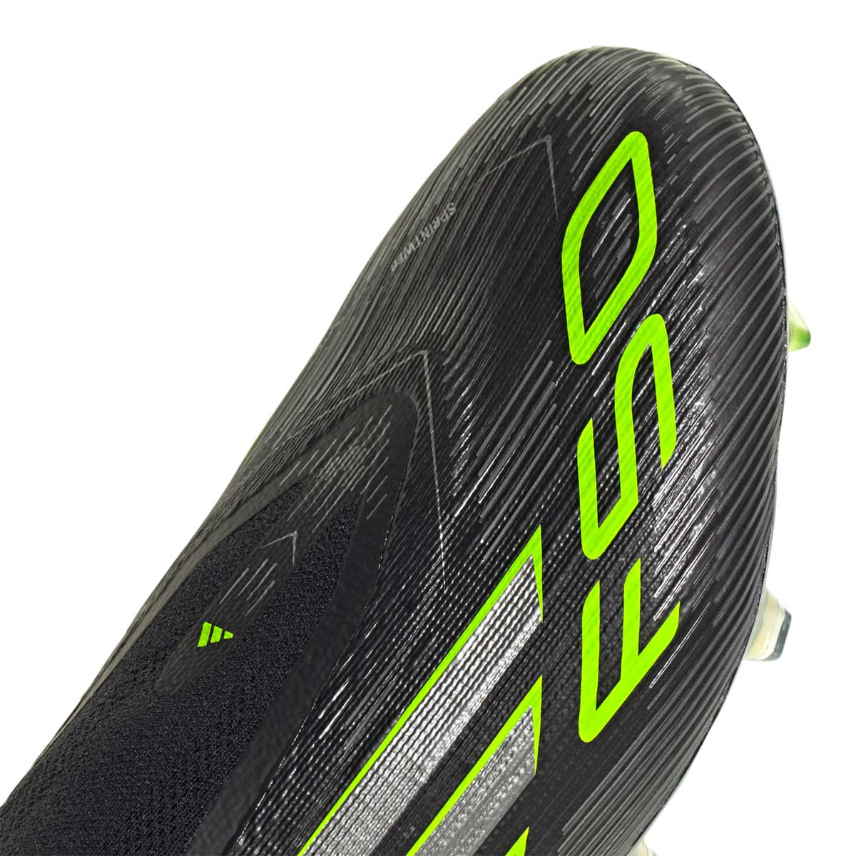 ADIDAS F50 ELITE LACELESS FG - CORE BLACK/IRON MET/LUCID LEMON