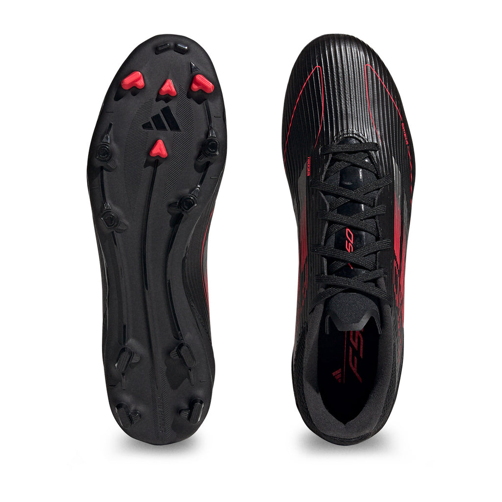 ADIDAS F50 LEAGUE FG/MG - CORE BLACK/IRON MET/LUCID RED