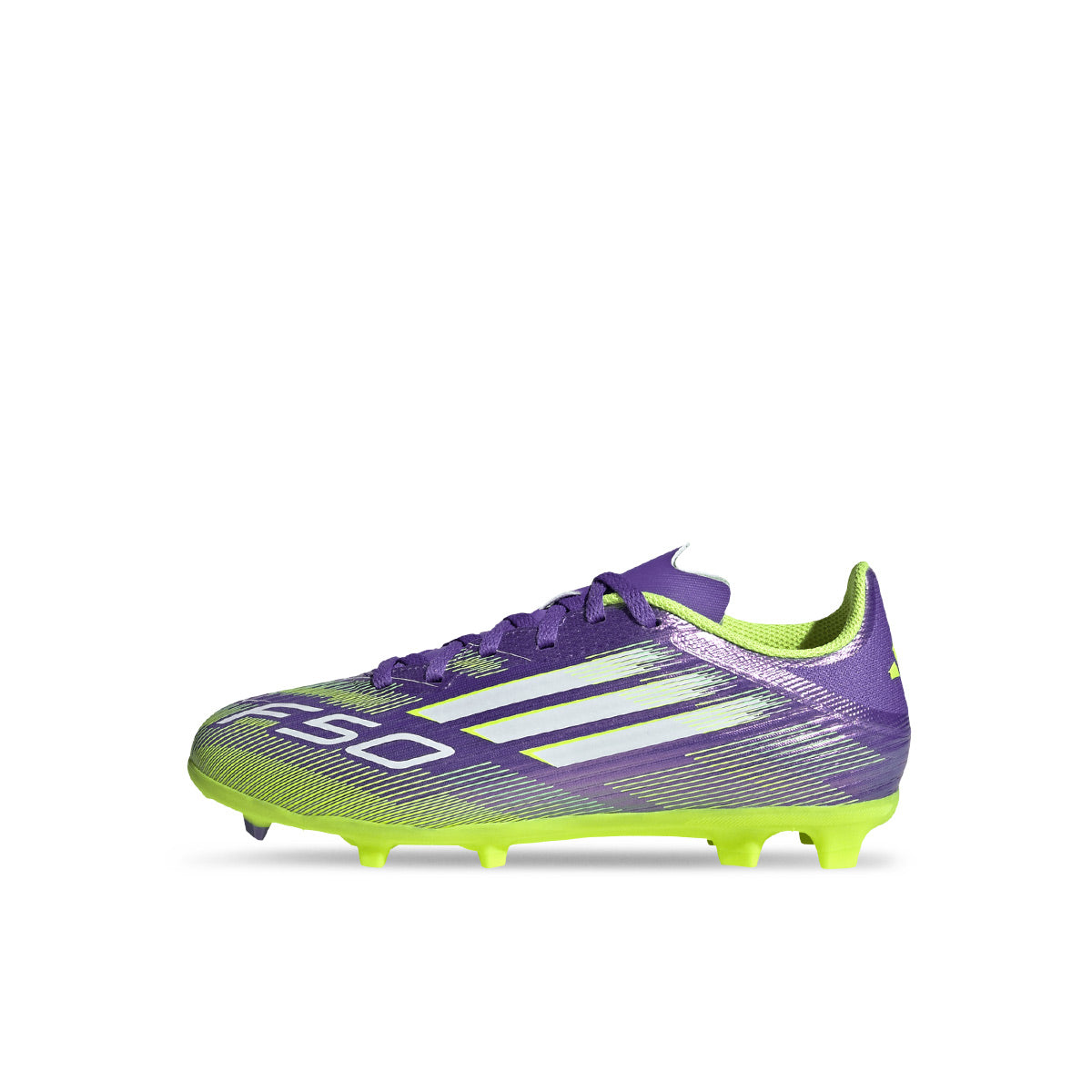 ADIDAS F50 LEAGUE FG/MG J - PURPLE RUSH/FTWR WHITE/LUCID LEMON