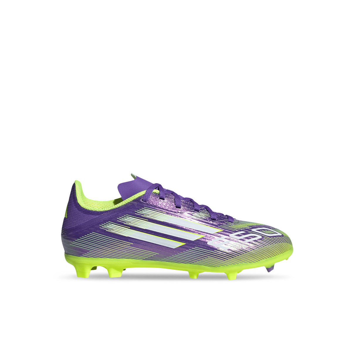 ADIDAS F50 LEAGUE FG/MG J - PURPLE RUSH/FTWR WHITE/LUCID LEMON