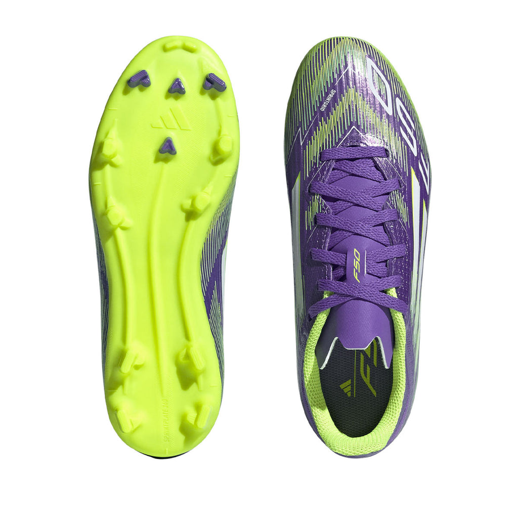 ADIDAS F50 LEAGUE FG/MG J - PURPLE RUSH/FTWR WHITE/LUCID LEMON