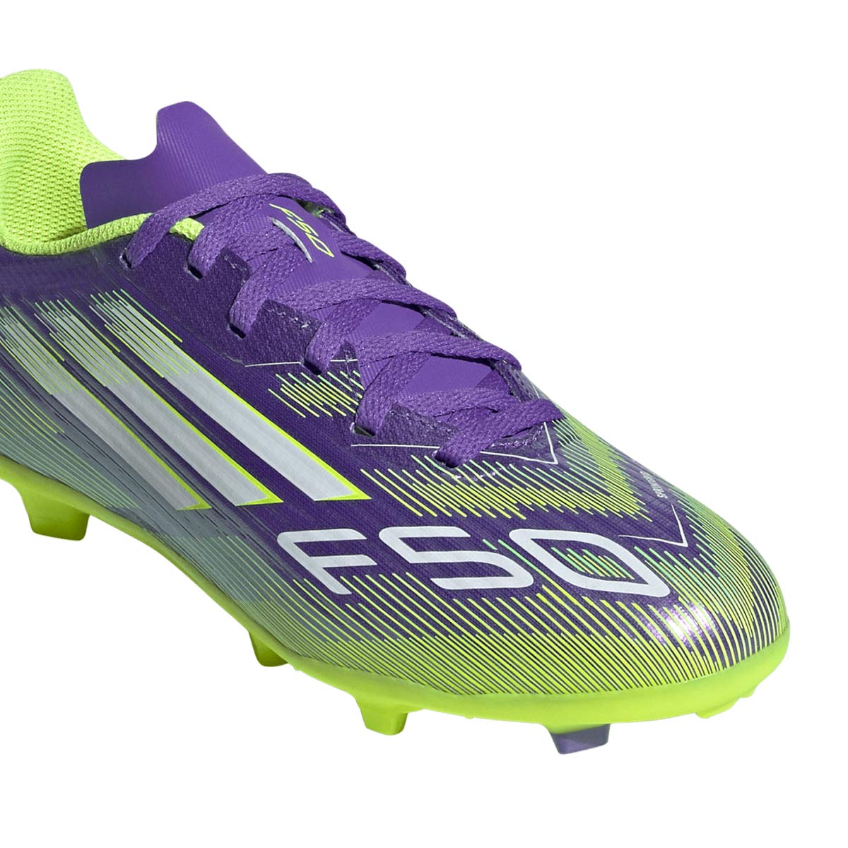 ADIDAS F50 LEAGUE FG/MG J - PURPLE RUSH/FTWR WHITE/LUCID LEMON