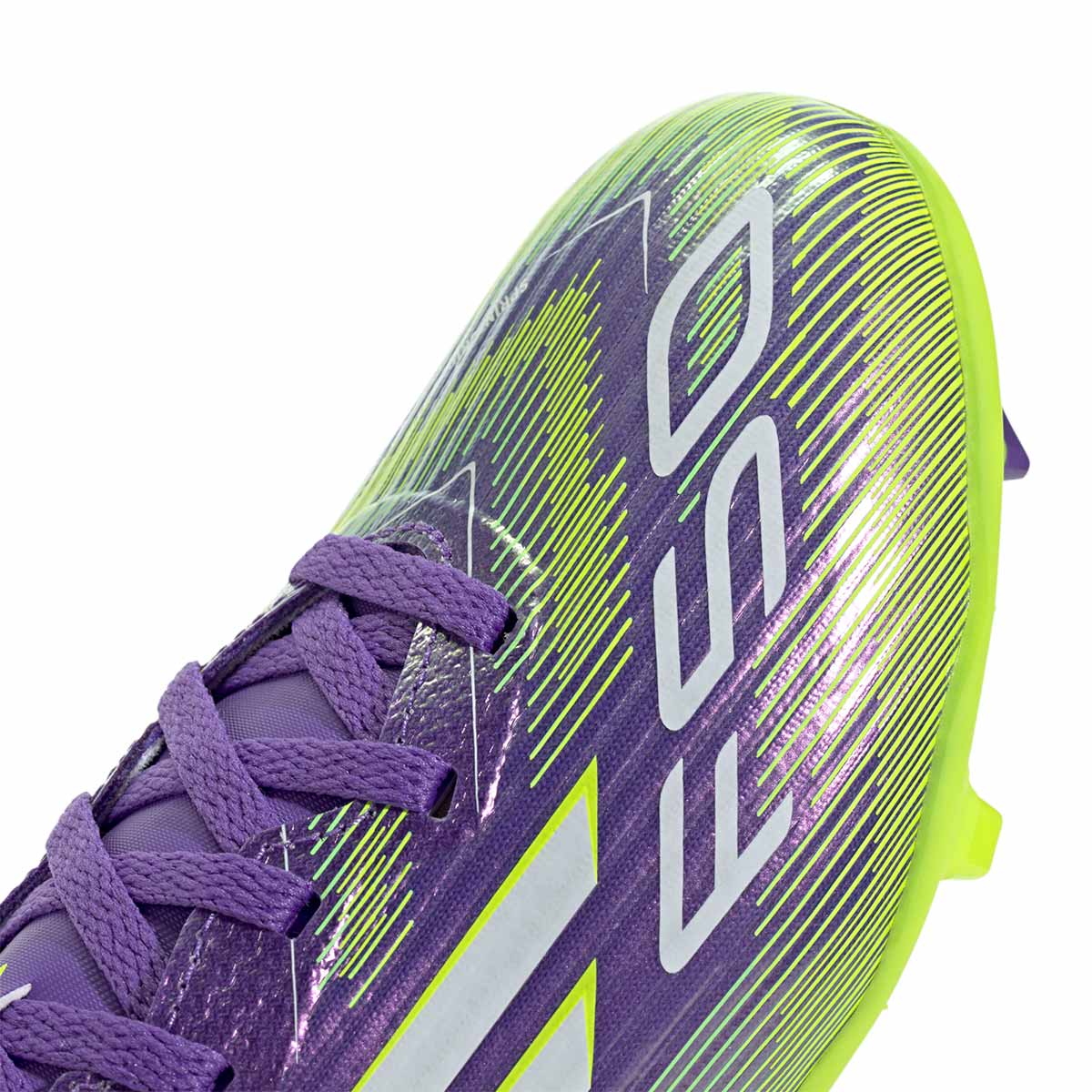 ADIDAS F50 LEAGUE FG/MG J - PURPLE RUSH/FTWR WHITE/LUCID LEMON