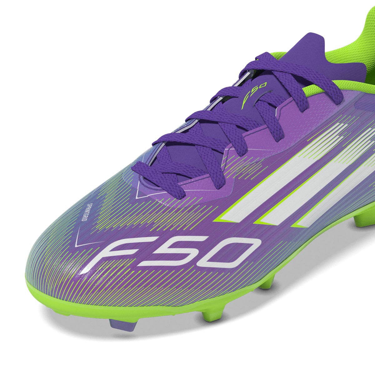 ADIDAS F50 LEAGUE FG/MG J - PURPLE RUSH/FTWR WHITE/LUCID LEMON