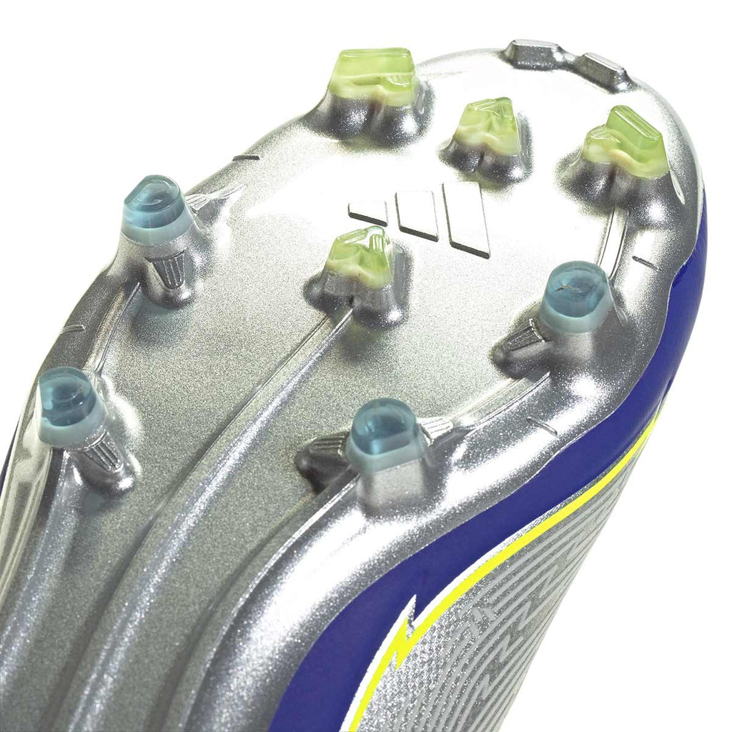 ADIDAS F50 MESSI ELITE FG - SILVER MET/SOLAR YELLOW/LUCID BLUE