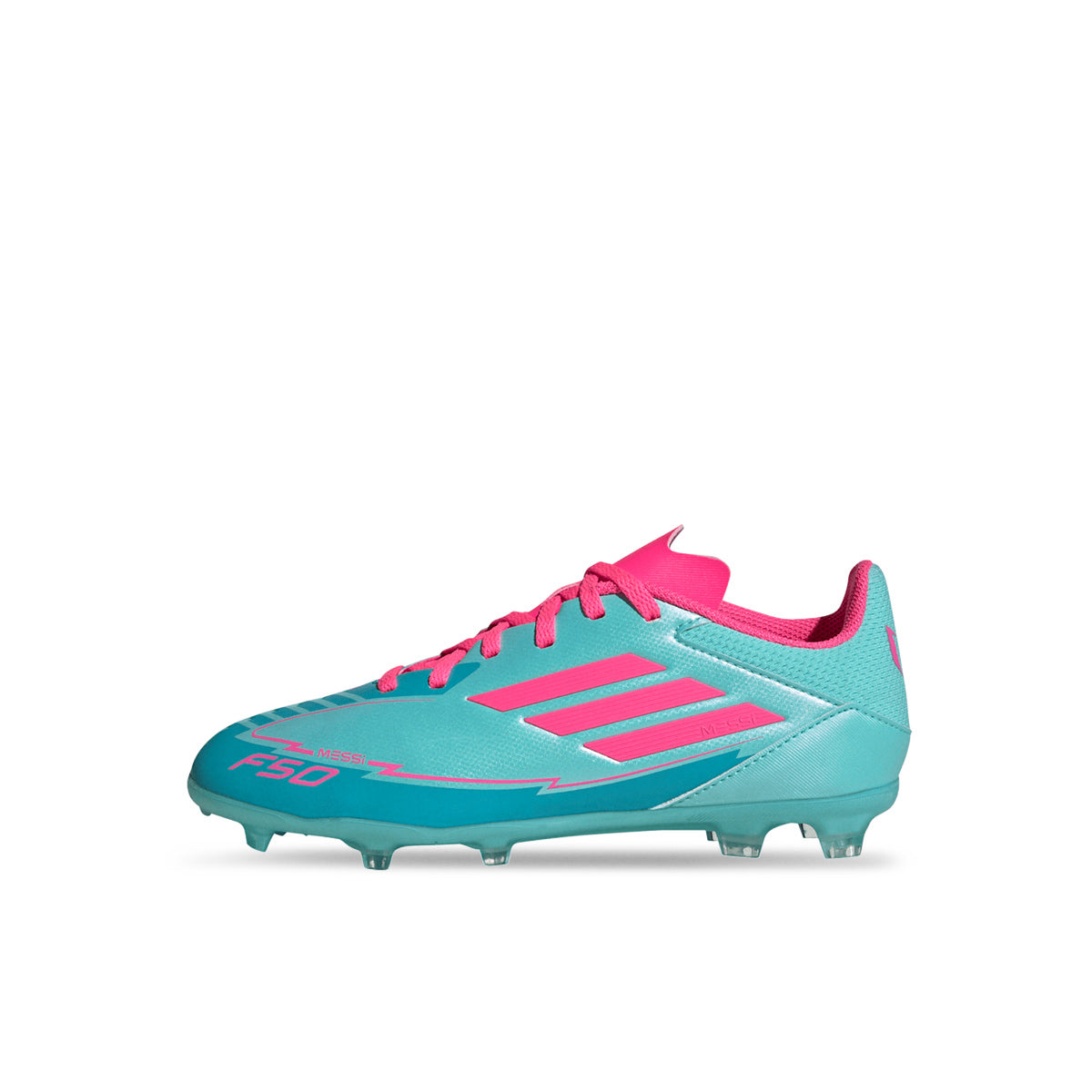 ADIDAS F50 MESSI LEAGUE FG/MG J - FLASH AQUA/LUCID PINK/LUCID CYAN