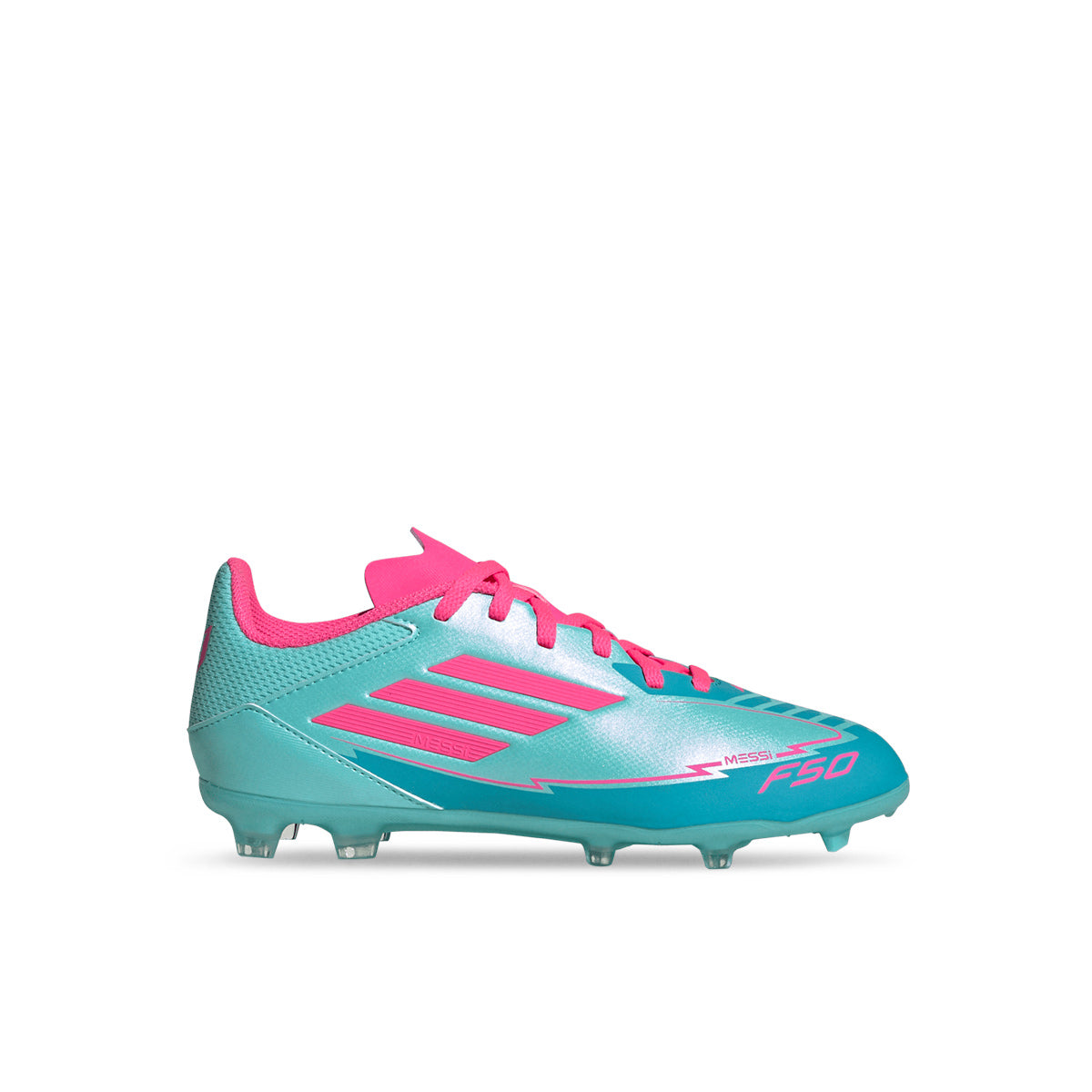 ADIDAS F50 MESSI LEAGUE FG/MG J - FLASH AQUA/LUCID PINK/LUCID CYAN