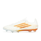 ADIDAS F50 SALAH LEAGUE FG/MG - FTWR WHITE/THERMAL GOLD MET/GOLDEN BEIGE