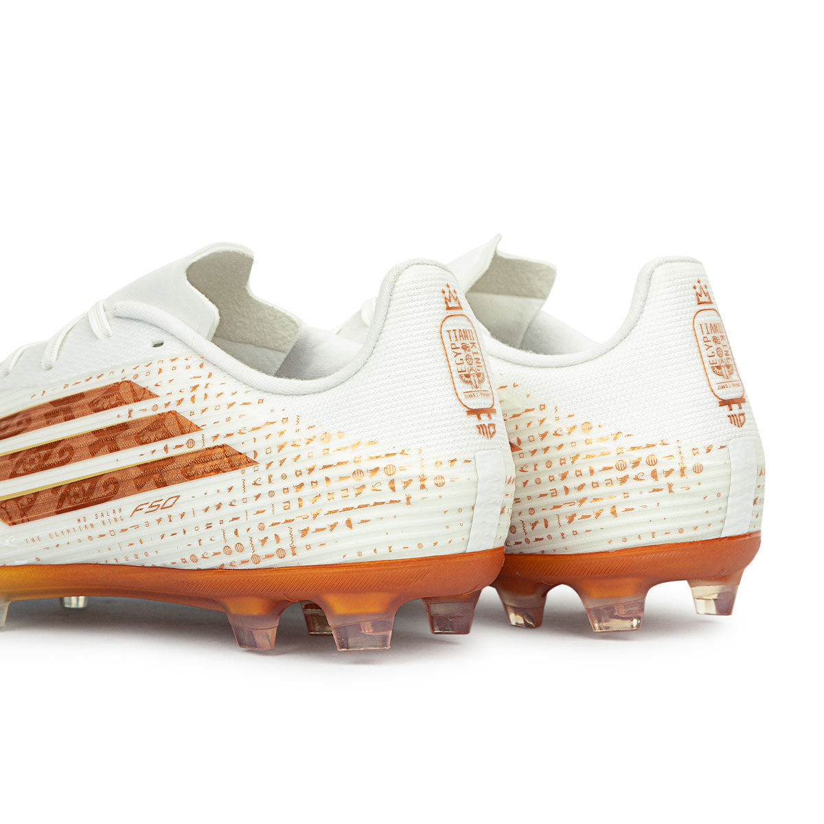 ADIDAS F50 SALAH LEAGUE FG/MG - FTWR WHITE/THERMAL GOLD MET/GOLDEN BEIGE