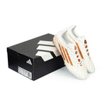 ADIDAS F50 SALAH LEAGUE FG/MG - FTWR WHITE/THERMAL GOLD MET/GOLDEN BEIGE