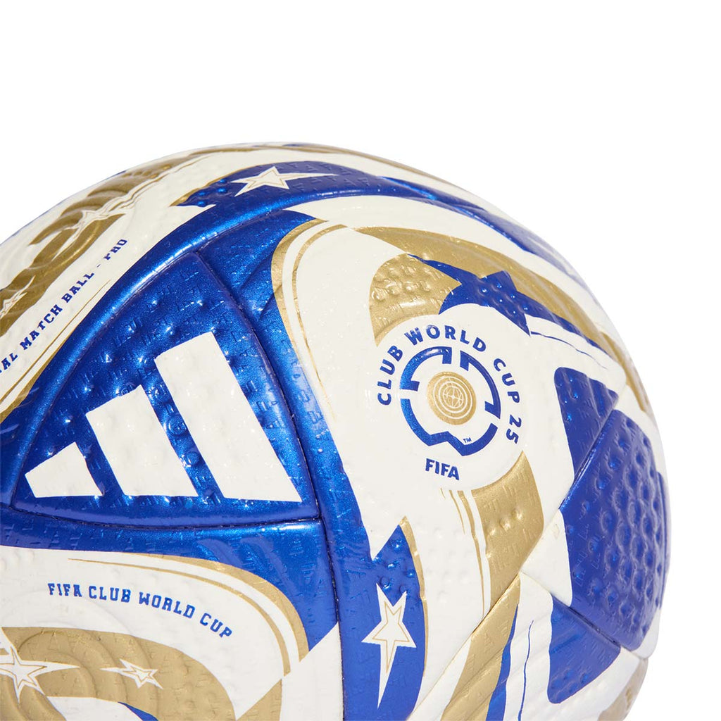 ADIDAS FCWC PRO FINAL BALL - WHITE MASTER BLUE/GOLD MET/DARK BLUE SILVER MET