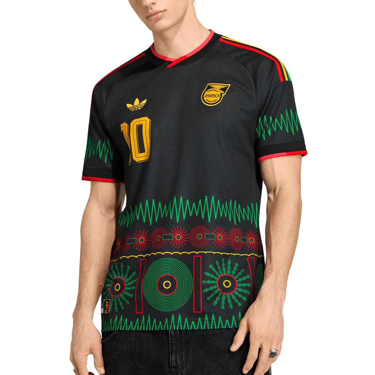 ADIDAS JAMAICA 2026 AWAY REPLICA JERSEY MARLEY#10 - BLACK