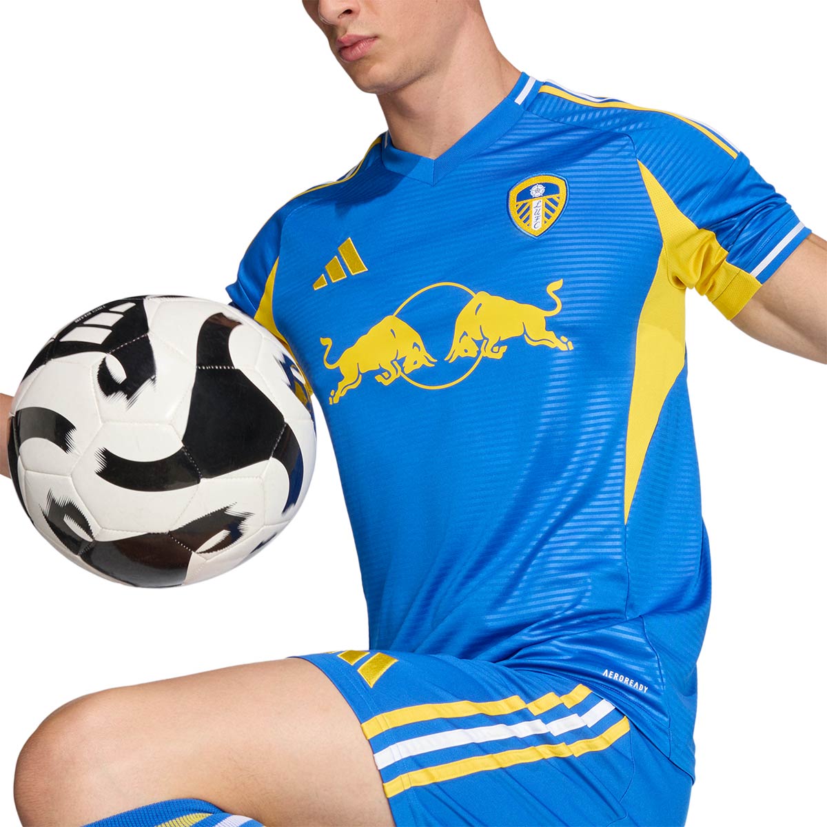 ADIDAS LEEDS UNITED 2025/2026 AWAY REPLICA JERSEY - BLUE/WHITE