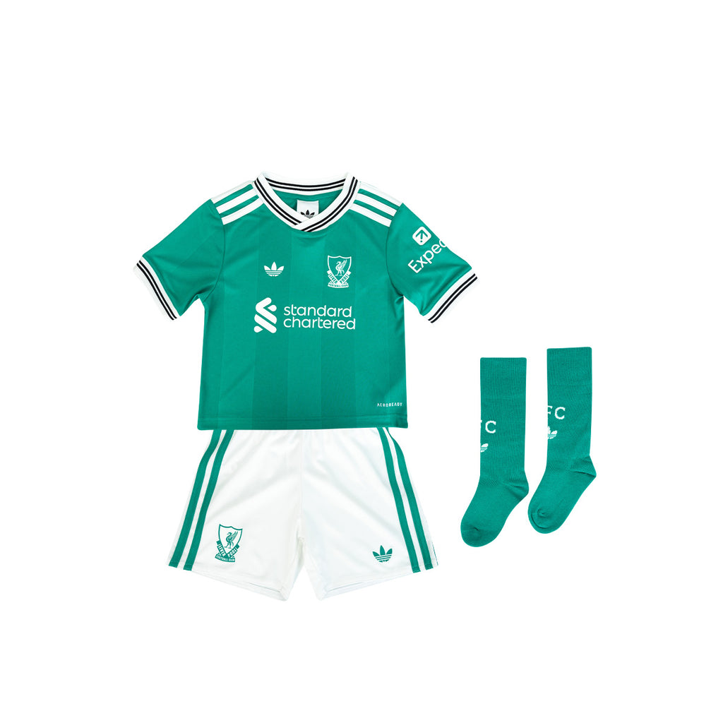 ADIDAS LIVERPOOL 2025/2026 THIRD MINI JERSEY - SEA GREEN/WHITE