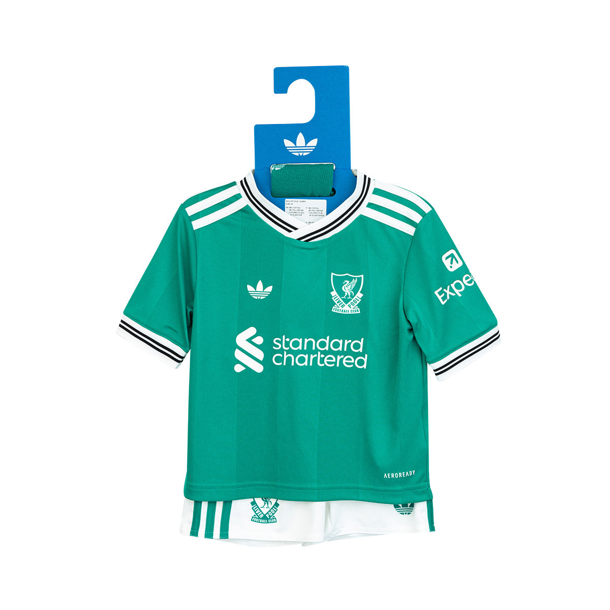 ADIDAS LIVERPOOL 2025/2026 THIRD MINI JERSEY - SEA GREEN/WHITE