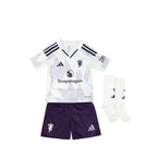ADIDAS MANCHESTER UNITED 2025/2026 AWAY MINI JERSEY - WHITE/AURORA PLUM
