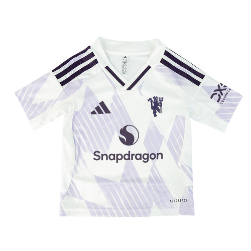 ADIDAS MANCHESTER UNITED 2025/2026 AWAY MINI JERSEY - WHITE/AURORA PLUM