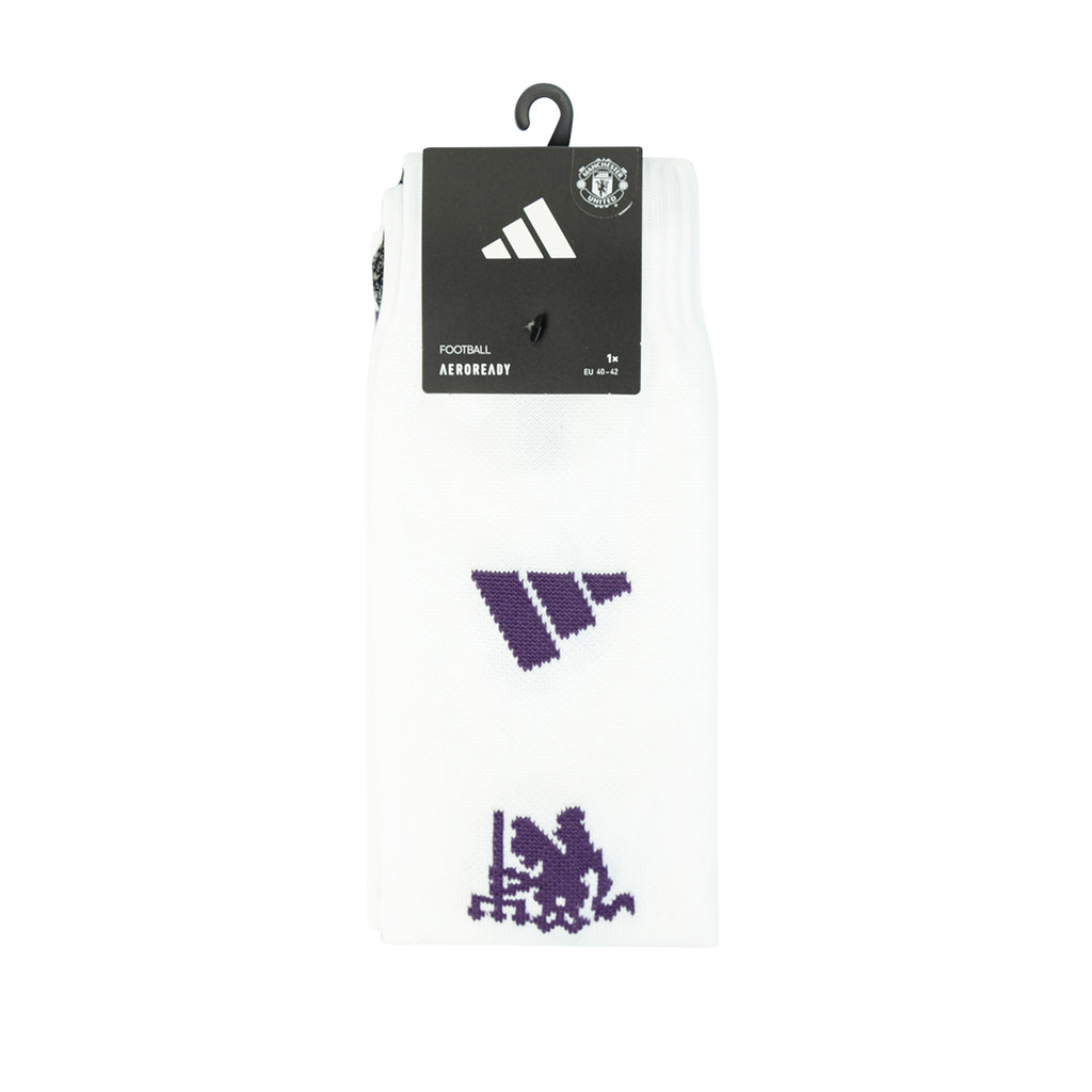 ADIDAS MANCHESTER UNITED 2025/2026 AWAY SOCKS - WHITE
