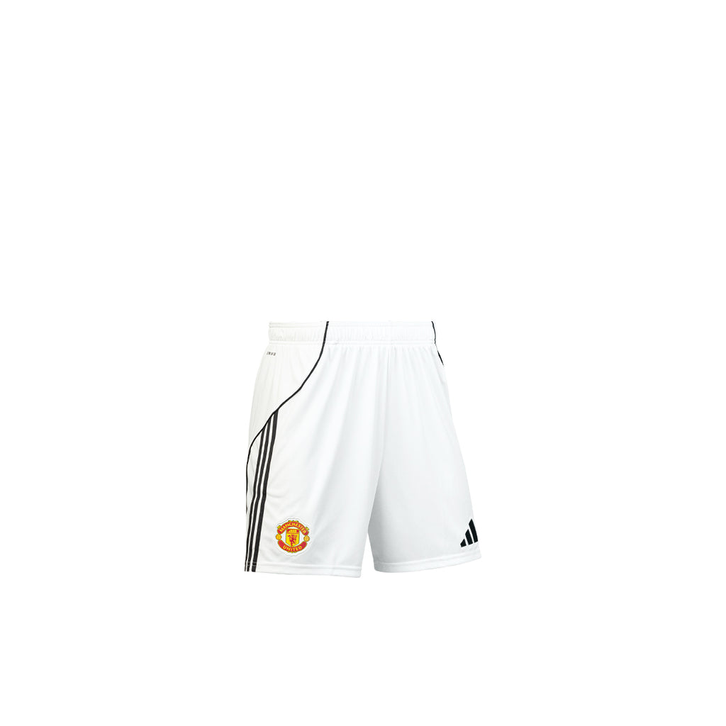 ADIDAS MAN UTD 2025/2026 HOME KIDS SHORTS - WHITE
