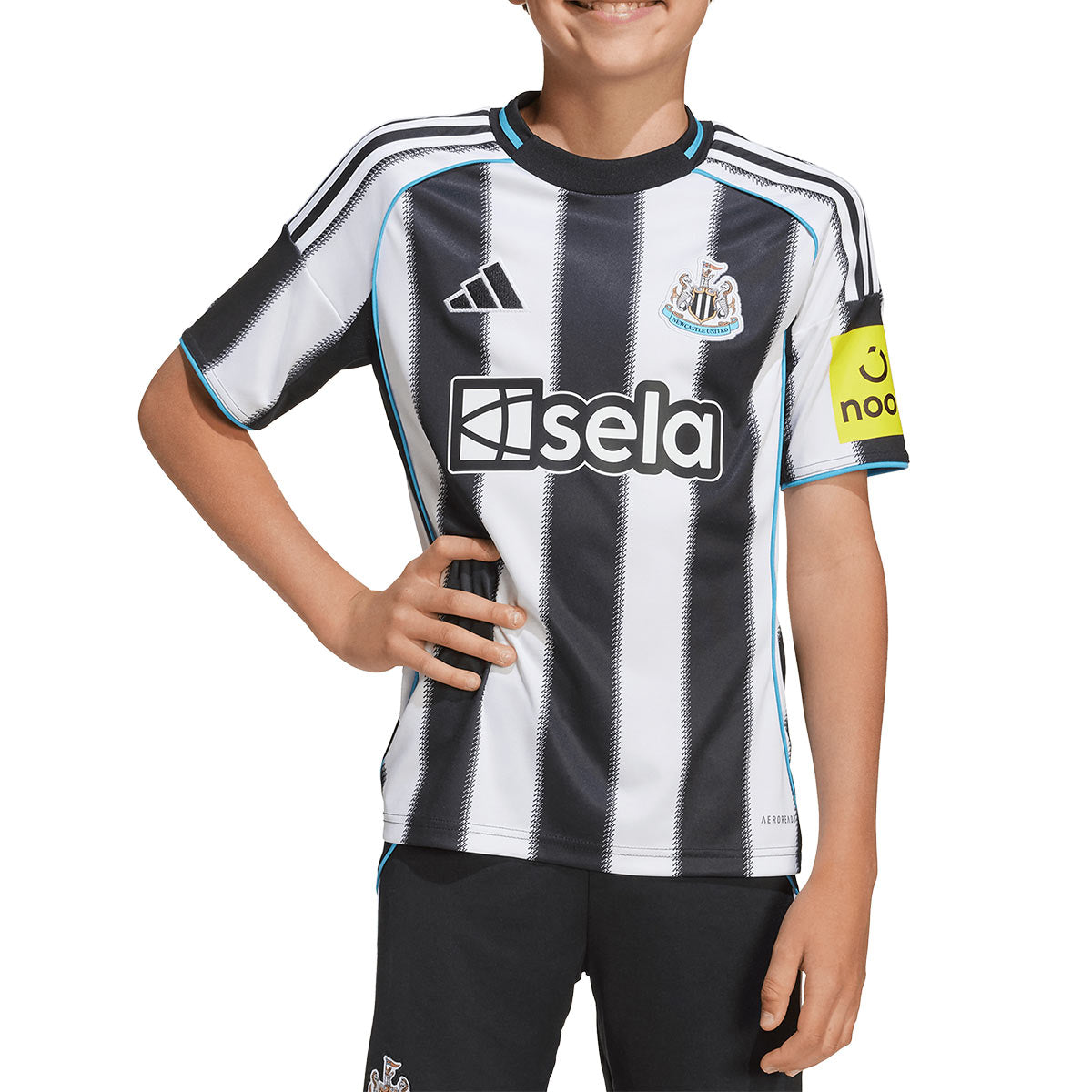 ADIDAS NEWCASTLE UNITED 2025/2026 HOME KIDS JERSEY - BLACK/WHITE