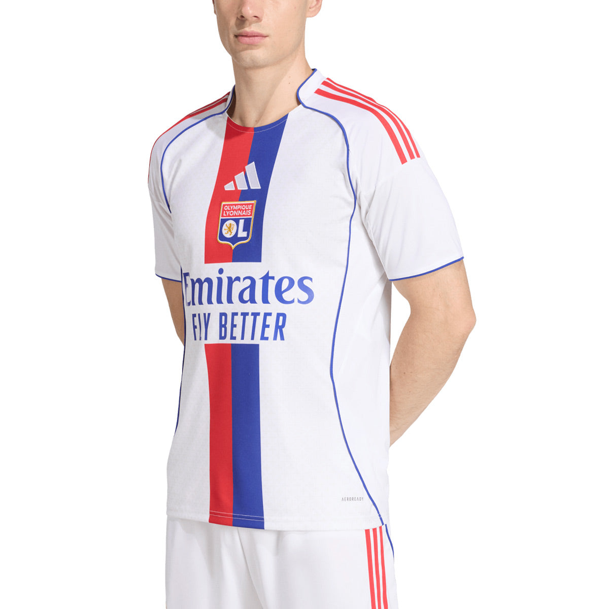 ADIDAS OLYMPIQUE LYONNAIS 2025/2026 HOME REPLICA JERSEY - WHITE