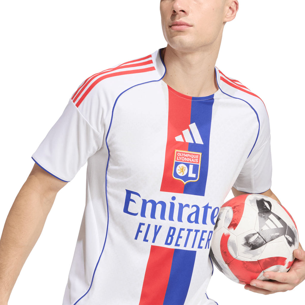 ADIDAS OLYMPIQUE LYONNAIS 2025/2026 HOME REPLICA JERSEY - WHITE