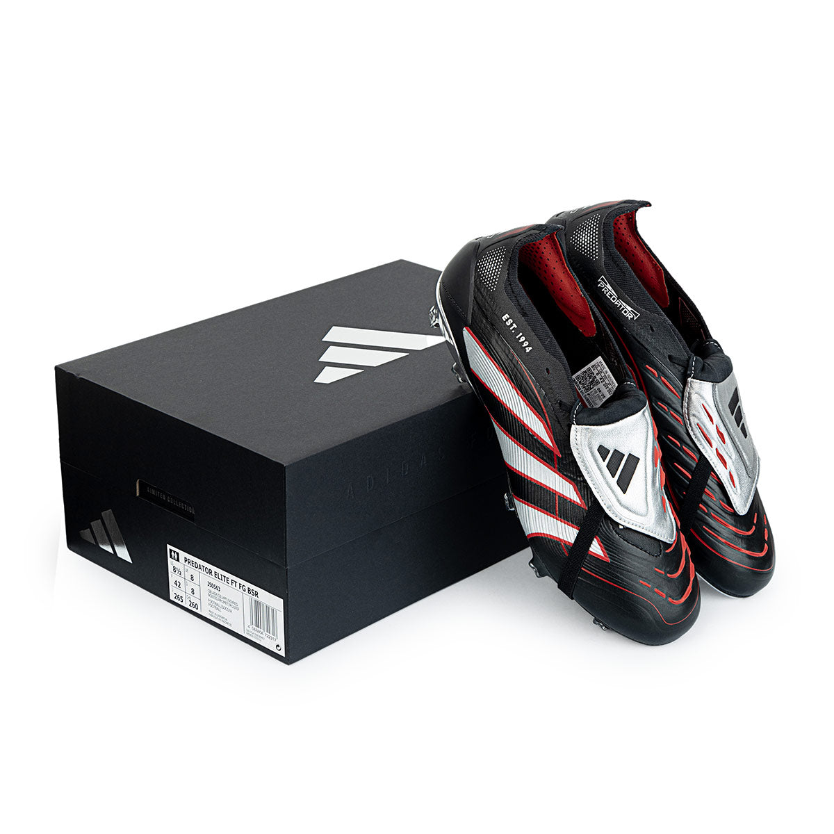 ADIDAS PREDATOR BSR ELITE FT FG - CORE BLACK/SILVER MET/VIVID RED