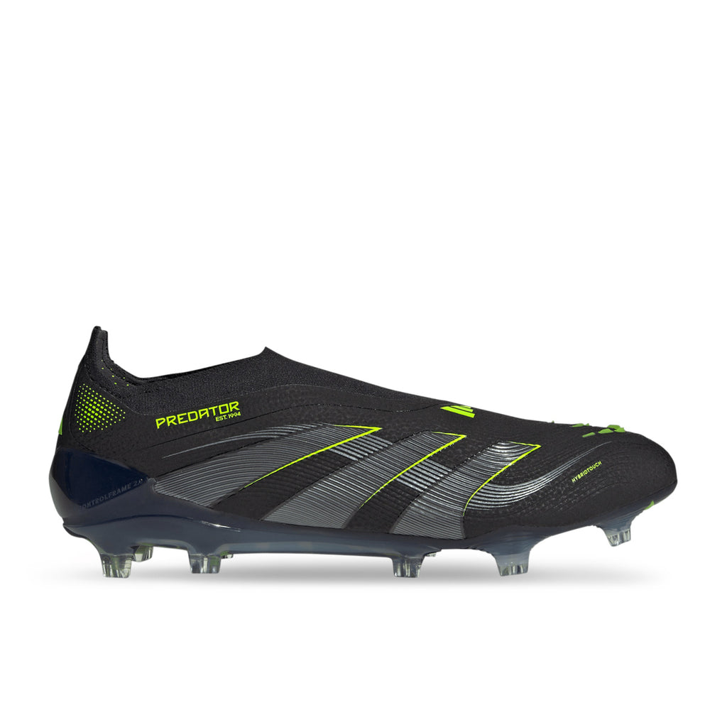 ADIDAS PREDATOR ELITE LACELESS FG - CORE BLACK/CARBON/LUCID LEMON