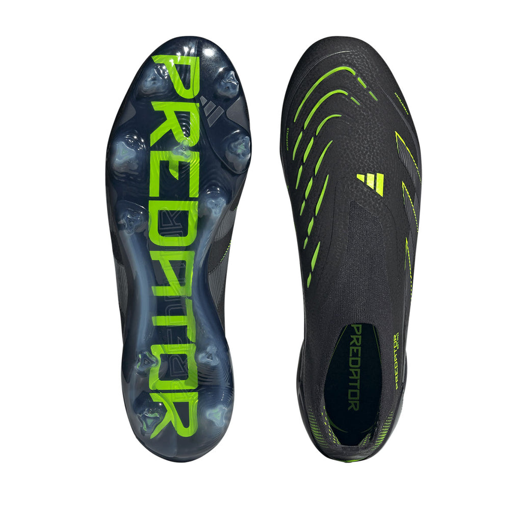 ADIDAS PREDATOR ELITE LACELESS FG - CORE BLACK/CARBON/LUCID LEMON