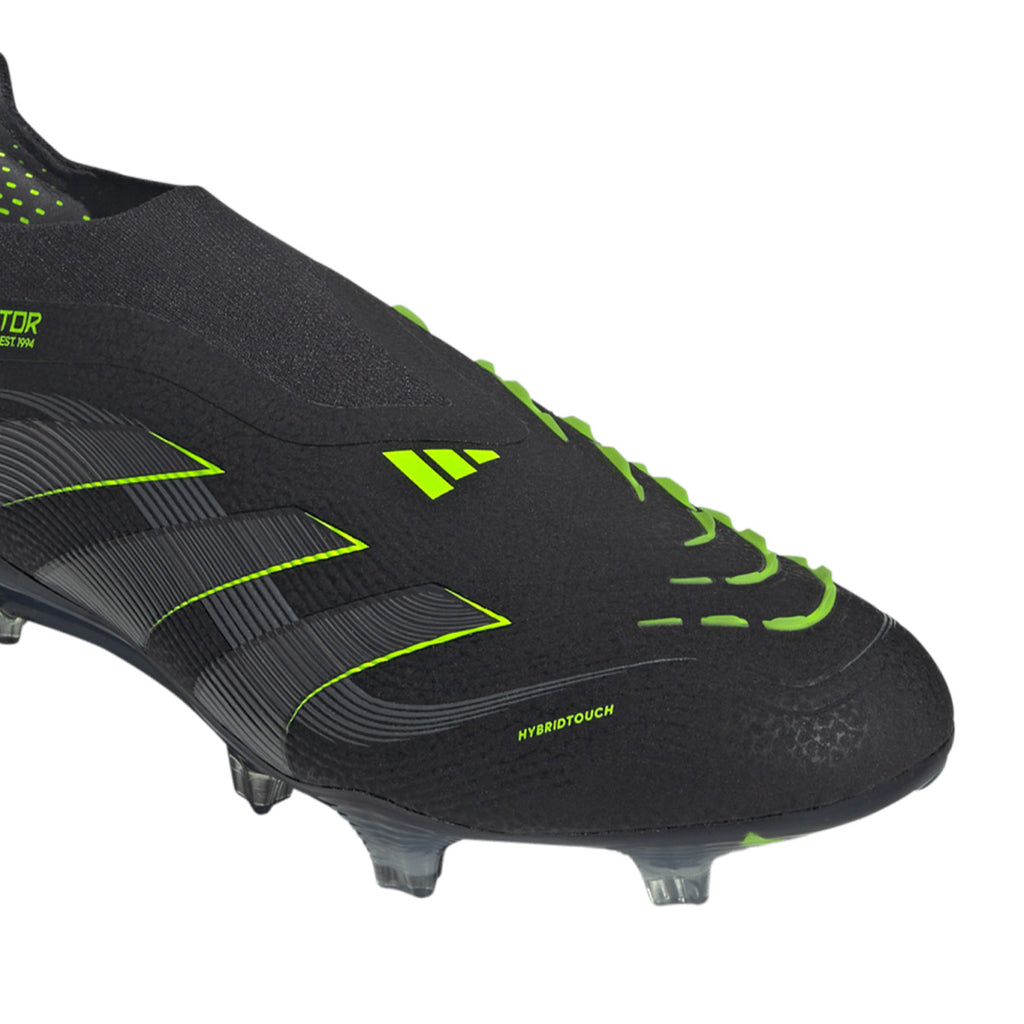 ADIDAS PREDATOR ELITE LACELESS FG - CORE BLACK/CARBON/LUCID LEMON