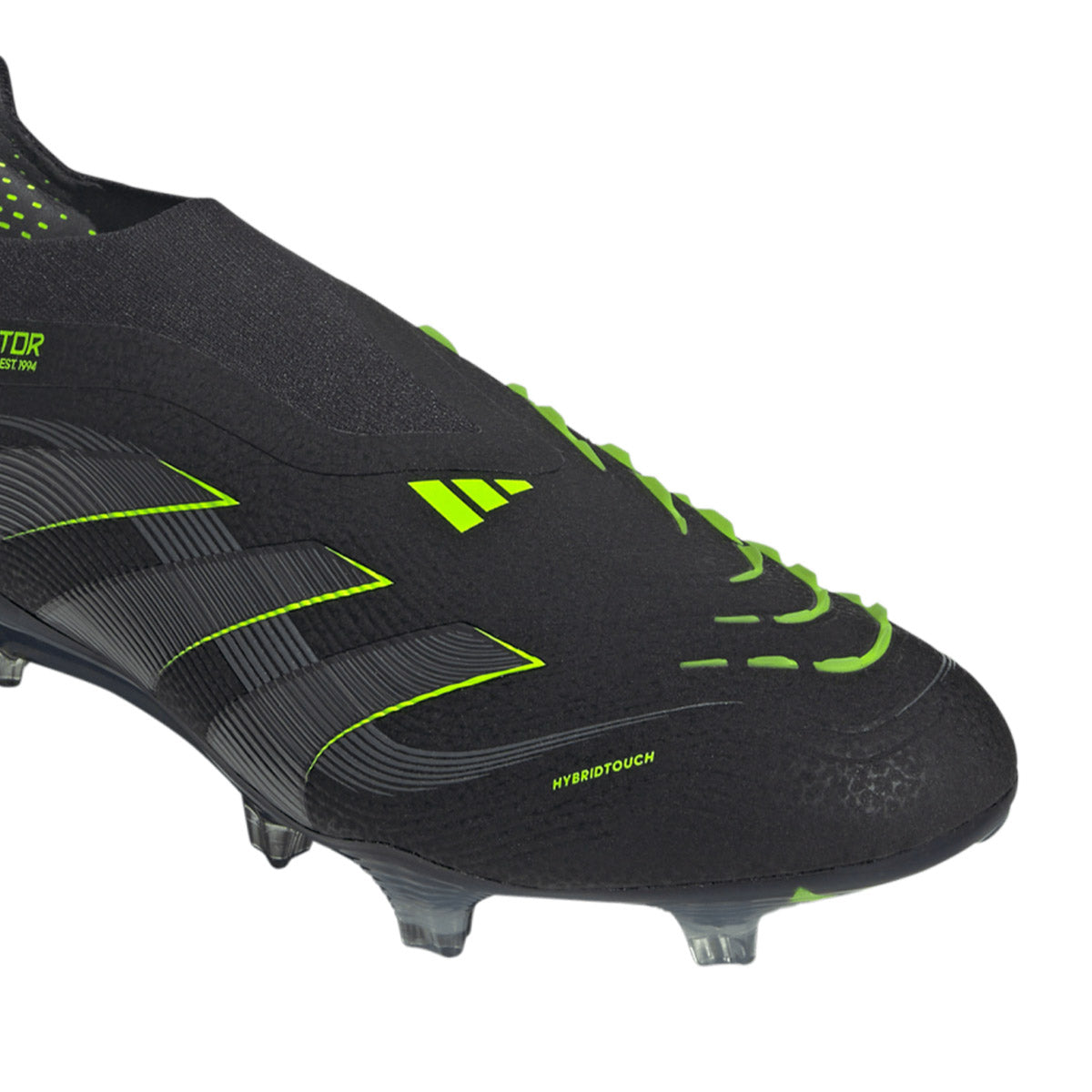 ADIDAS PREDATOR ELITE LACELESS FG - CORE BLACK/CARBON/LUCID LEMON