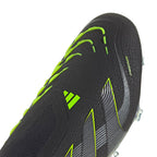 ADIDAS PREDATOR ELITE LACELESS FG - CORE BLACK/CARBON/LUCID LEMON