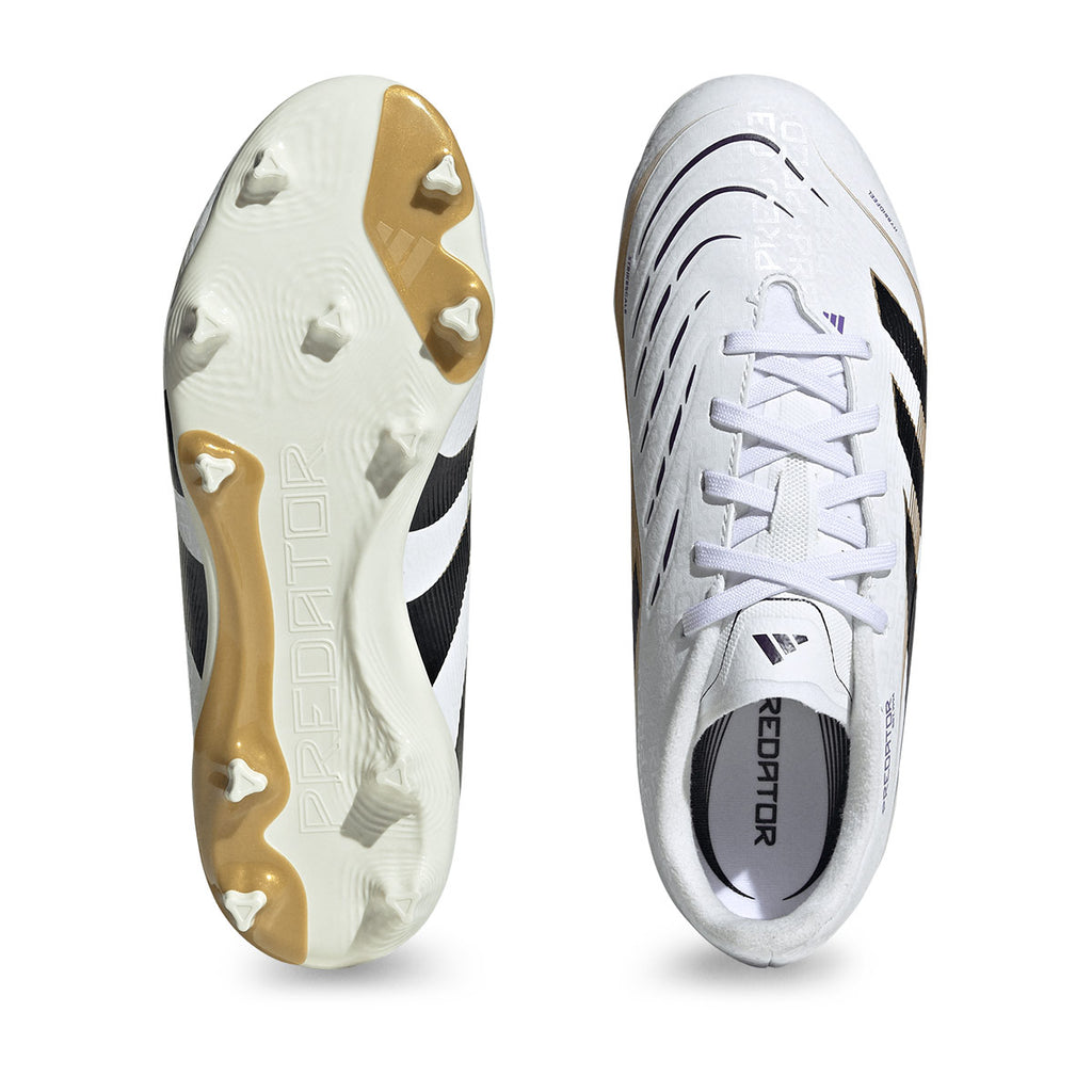 ADIDAS PREDATOR LEAGUE FG/MG J - FTWR WHITE/CORE BLACK/GOLD MET
