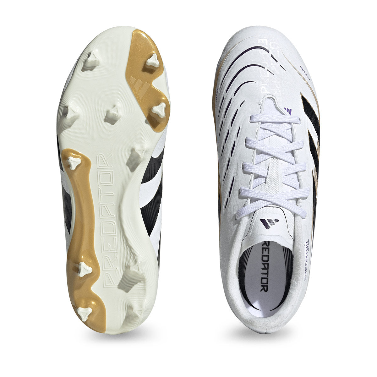 ADIDAS PREDATOR LEAGUE FG/MG J - FTWR WHITE/CORE BLACK/GOLD MET