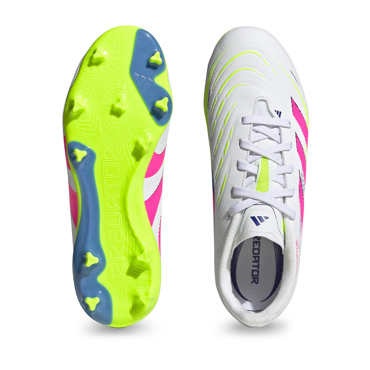 ADIDAS PREDATOR LEAGUE FG/MG J - FTWR WHITE/LUCID PINK/LUCID LEMON