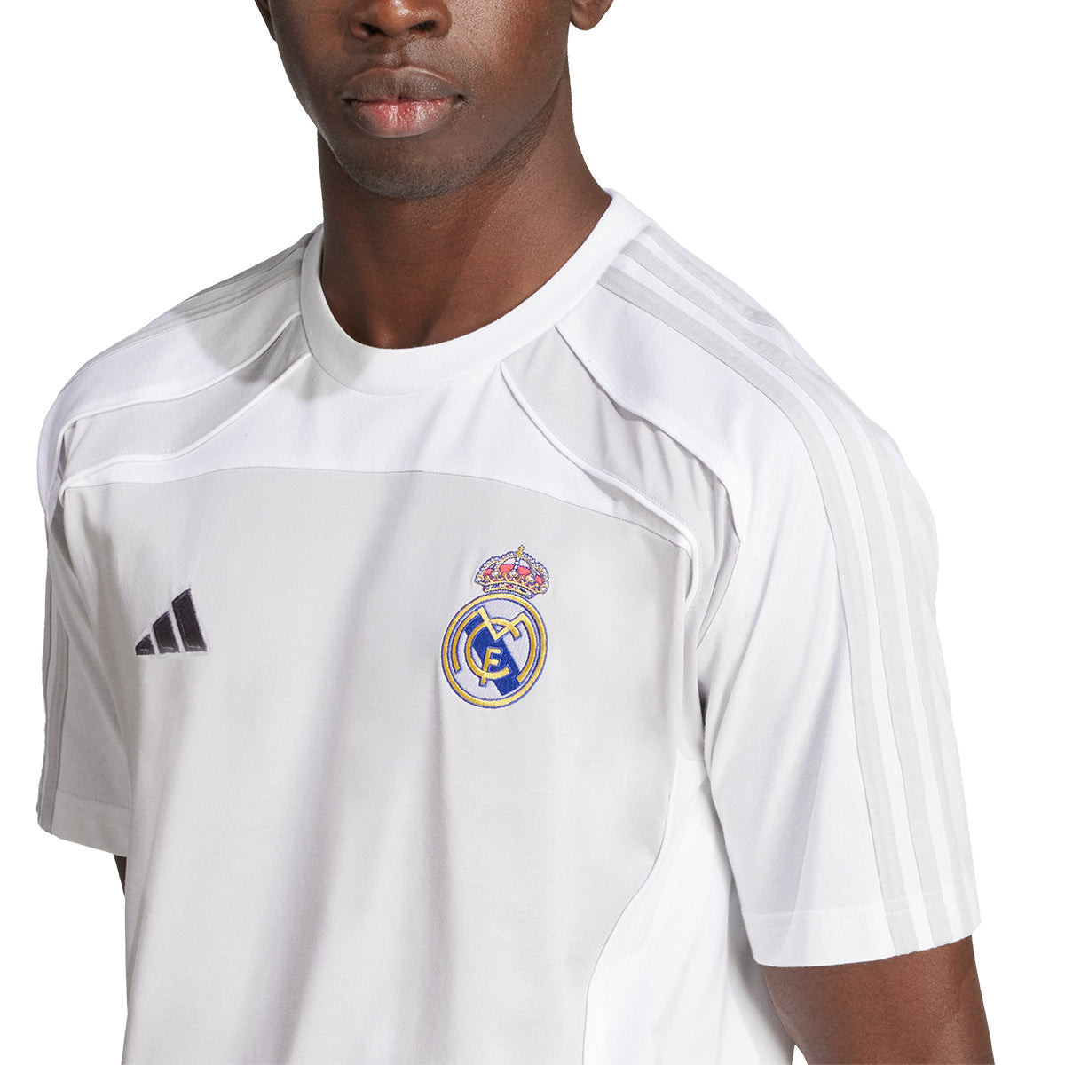 ADIDAS REAL MADRID URBAN PURIST TEE - LGH SOLID GREY/WHITE