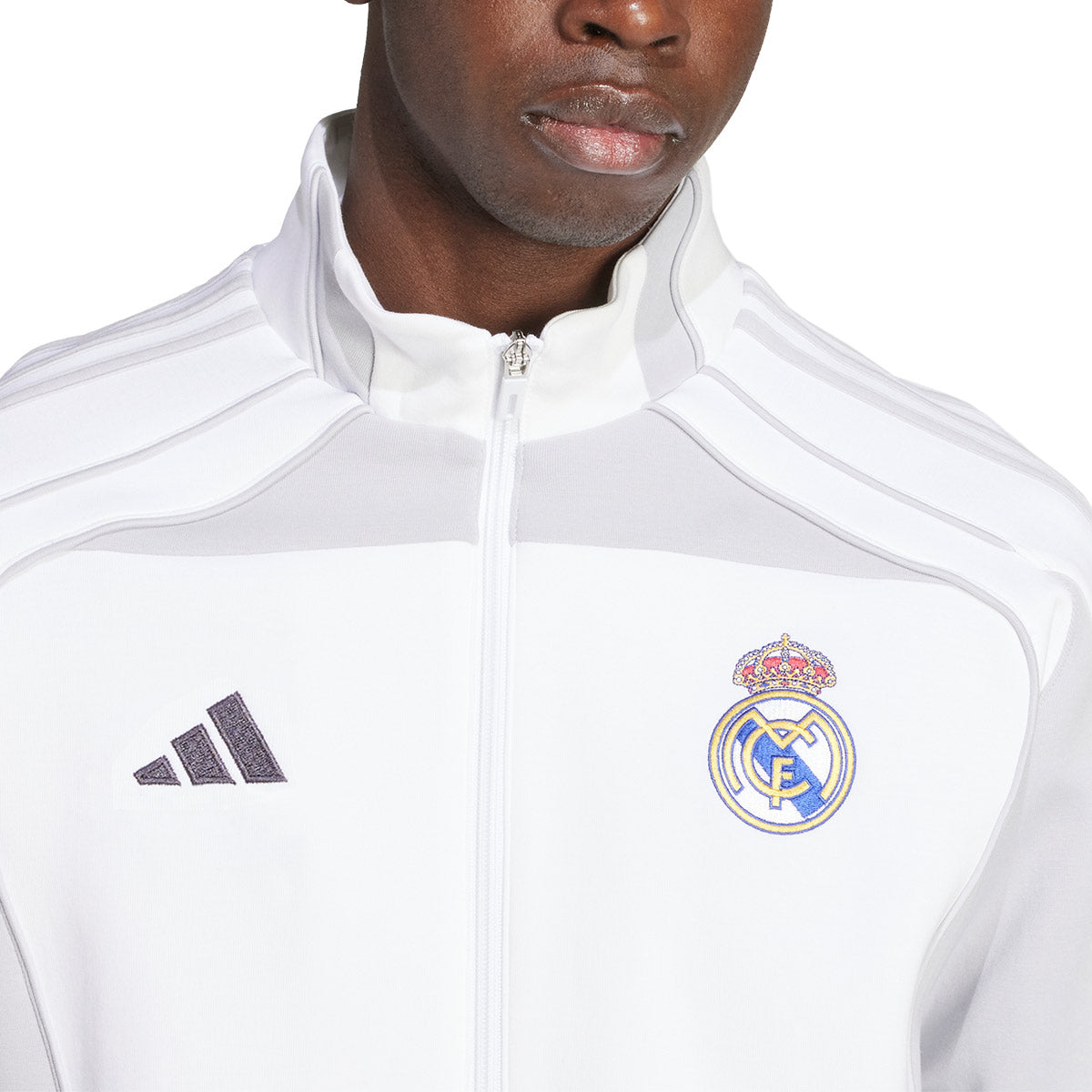 ADIDAS REAL MADRID URBAN PURIST TRACK TOP - WHITE/LGH SOLID GREY