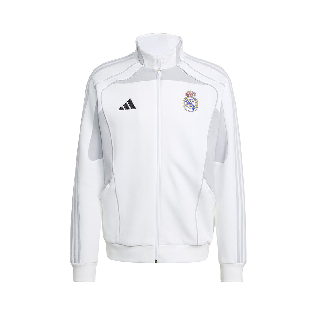 ADIDAS REAL MADRID URBAN PURIST TRACK TOP - WHITE/LGH SOLID GREY